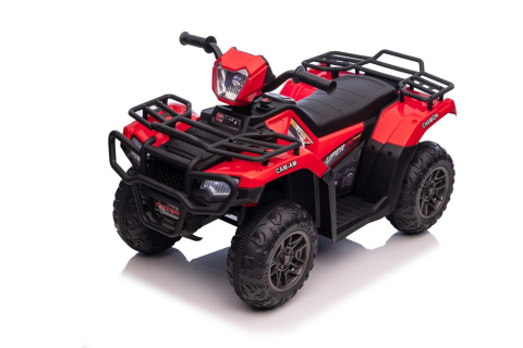 Quad electric JC915 Rosu pentru copii, cu Audio MP3, Lumini LED, Roti Plastic, pana la 1 ora de distractie, 3 ani+ [10]