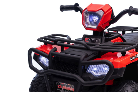 Quad electric JC915 Rosu pentru copii, cu Audio MP3, Lumini LED, Roti Plastic, pana la 1 ora de distractie, 3 ani+ [24]