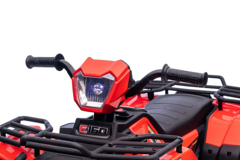 Quad electric JC915 Rosu pentru copii, cu Audio MP3, Lumini LED, Roti Plastic, pana la 1 ora de distractie, 3 ani+ [15]