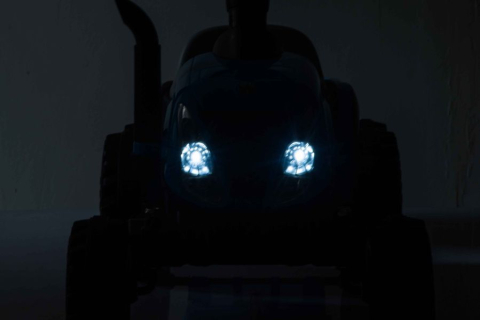 Tractor Electric cu Remorca A009 Albastru, 3 ani+ [6]