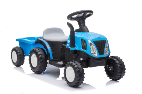 Tractoare electrice - Tractor Electric cu Remorca A009 Albastru, 3 ani+