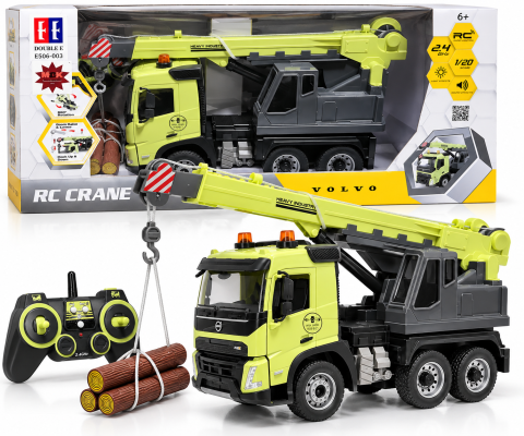 Jucarii cu telecomanda (RC) - Macara cu Telecomanda Volvo, Licentiat, Scara 1:20, 6 Ani+