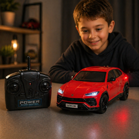Masina cu Telecomanda R/C 1:24 Lamborghini Urus Rosu 2.4G cu Lumini [3]