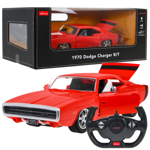 Masinute R/C - Masina cu Telecomanda R/C Dodge Charger R/T 1:16 RASTAR Rosu