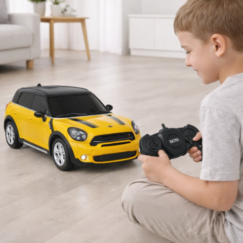 Masinute R/C - Masina cu Telecomanda RC Mini Countryman 1:24 RASTAR Galben