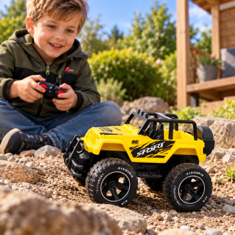Masinuta cu telecomanda Off-Road RC 1:18, Galben, 3 ani+ [1]