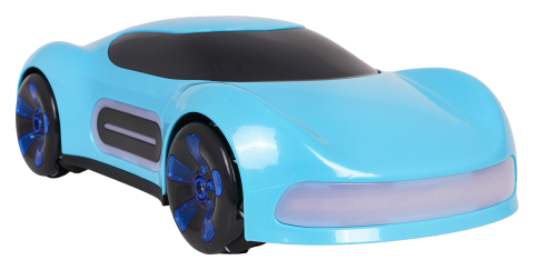 Masina cu Telecomanda si Ceas, Functie Fum, Drift si Lumini, Albastra [4]