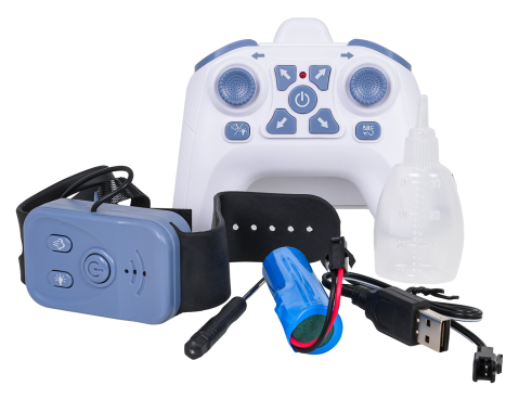 Masina cu Telecomanda si Ceas, Functie Fum, Drift si Lumini, Albastra [5]