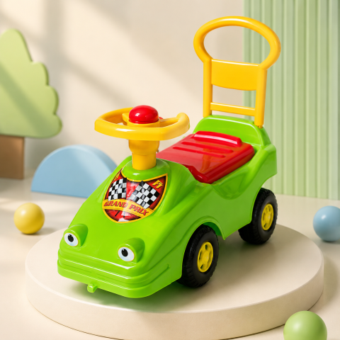 Ride-on - Masina curse copii Baby Taxi Dohany verde cu volan si claxon