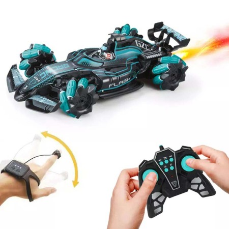 Masinute R/C - Mașinuță verde cu abur, control ceas & drift – jucărie 14+ Bebelul verde