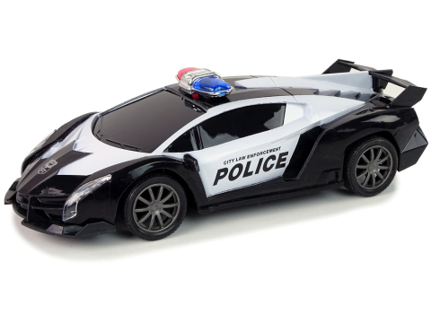 Masina de Politie cu Telecomanda R/C 1:16 Neagra cu Lumini LED [3]