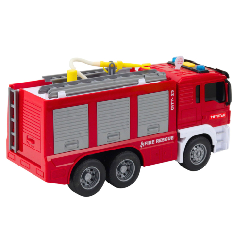 Masina de pompieri pentru copii cu apa, scara extensibila, lumini si sunete, 3 ani+ [3]