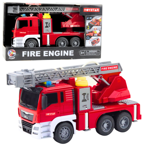 Jucarii - Masina de Pompieri cu Macara, Functie Apa, Lumini si Sunete