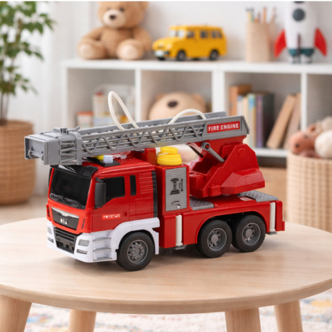 Masina de Pompieri cu Macara, Functie Apa, Lumini si Sunete [3]