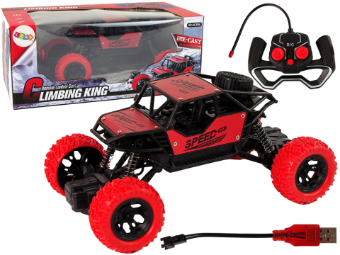 Masinute R/C - masinuta-rc-rosie-teren-offroad-1-18-telecomanda-baterie-reincarcabila-Bebelul