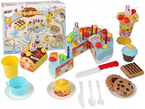 Jucarii Copii - set-prajituri-tort-velcro-decoratii-copii-jucarie-bucatarie-Bebelul
