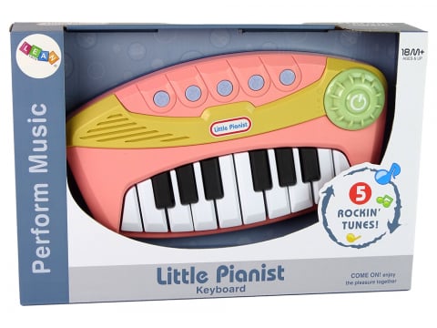 Pian ROZ interactiv pentru copii cu 16 clape lumini si melodii 18 luni+ [3]