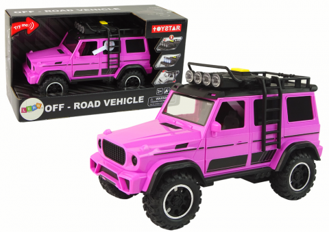 Jucarii Copii - Masina off-road ROZ 1:14 copii roti mari lumini sunete usi mobile friction drive