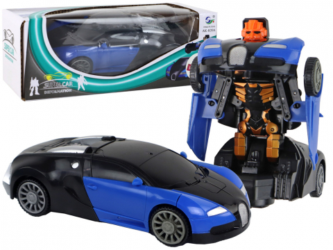 Ofertele momentului - Mașină robot 2 în 1 Bugatti cu efecte de lumină