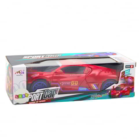 masina-sport-led-rotatie-360-lumini-sunete-rosie-Bebelul [3]