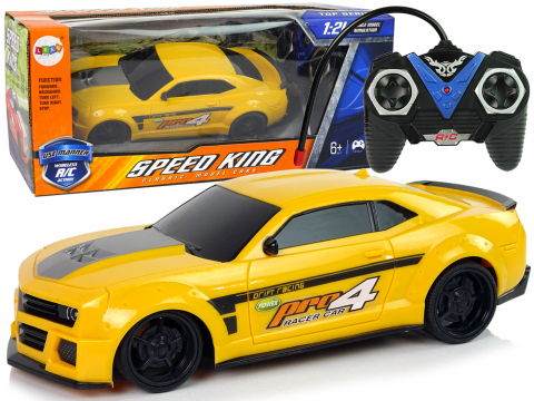 Masinute R/C - masinuta-rc-sport-galbena-1-24-geamuri-fumurii-telecomanda-Bebelul