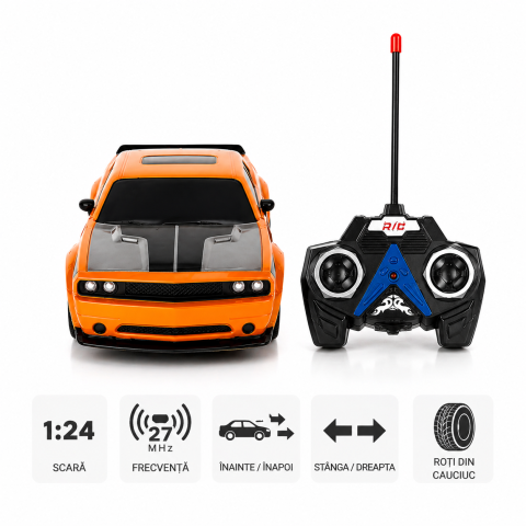 Jucarii cu telecomanda (RC) - Masina Sport cu Telecomanda RC 1:24 Racing Orange