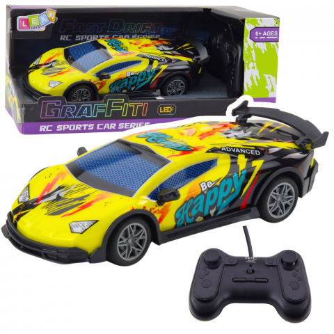 Masinute R/C - Mașină sport cu telecomandă RC, lumini LED galbena, 1:22