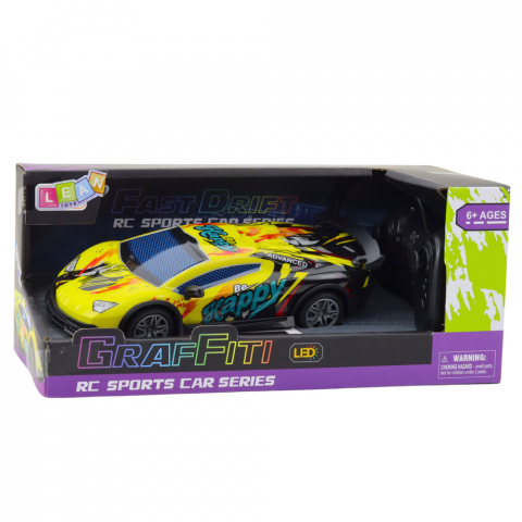 Mașină sport cu telecomandă RC, lumini LED galbena, 1:22 [4]
