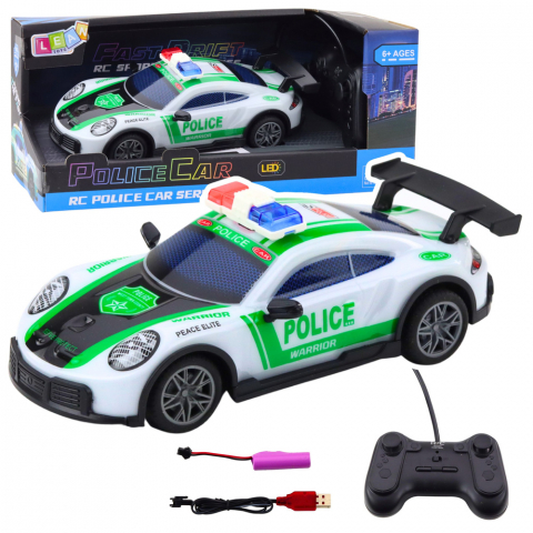 Masinute R/C - Mașină sport de poliție RC Drift cu lumini LED 1:22