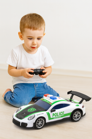 Masinute R/C - Mașină sport de poliție RC Drift cu lumini LED 1:22