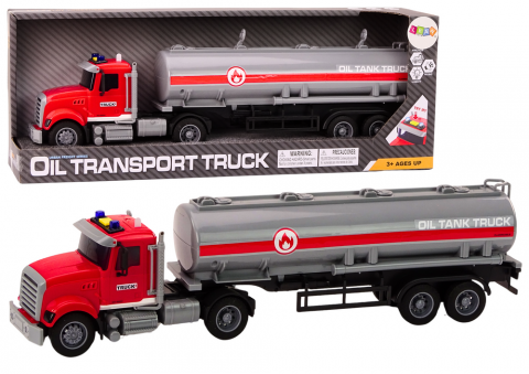 Jucarii Copii - camion-tir-cisterna-rosu-lumini-sunete-drive-Bebelul