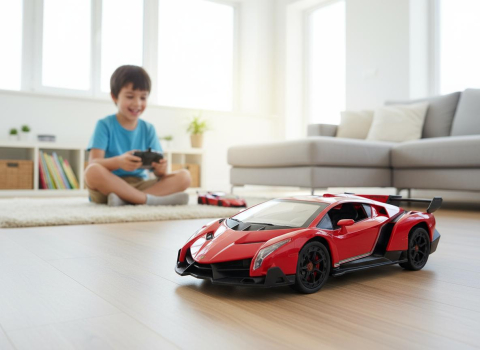 masinuta-rc-lamborghini-veneno-rosie-lumini-1-24-Bebelul [6]