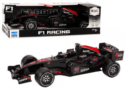 Jucarii Copii - Masina sport Racer F1 Driven, scara 1:10, neagra, cu sunete, 3 ani+