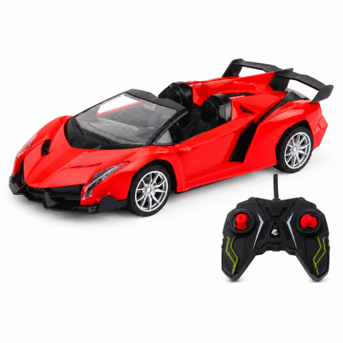 Masinute R/C - Mașină sport roșie 1:18 cu telecomandă și lumini