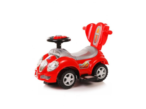 Masinuta copii RIDE-ON 3 in 1 Mega Car cu maner parental, bara protectie si spatiu depozitare, copertina protectie solara, rosu, 18 luni - 5 ani, max. 23 kg [5]