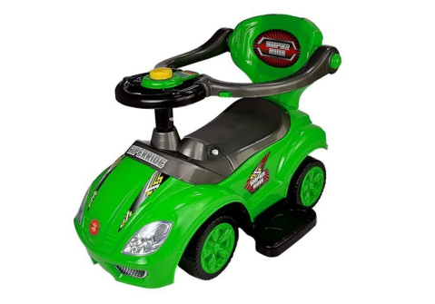 Masinuta cu maner de impingere Mega Car 3in1 VERDE [4]