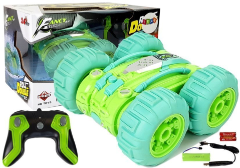 Jucarii cu telecomanda (RC) - Masinuta cu telecomanda amfibie 4x4 Verde, 1:24, 6 ani+