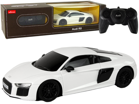 Jucarii cu telecomanda (RC) - Masinuta cu telecomanda Audi R8 Rastar Alba 1:24, 6 ani+