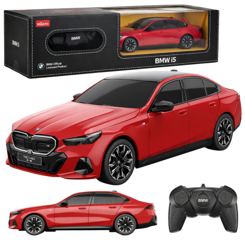 Jucarii cu telecomanda (RC) - Masinuta cu telecomanda BMW i5 Red Rastar 1:24, 6 ani+
