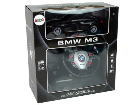 Masinuta cu telecomanda BMW M3 Black volan senzorial 1:18, 8 ani+ [6]