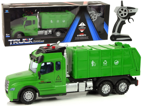 Jucarii cu telecomanda (RC) - Masinuta cu telecomanda Camion de Gunoi cu lumini si sunete 2.4G, 6 ani+