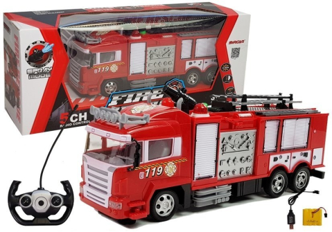 Jucarii cu telecomanda (RC) - Masinuta cu telecomanda Camion de pompieri cu apa, 3 ani+
