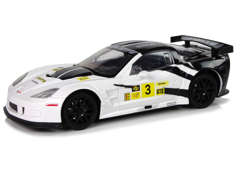 Masinuta cu telecomanda Corvette C6.R White 1:18, 8 ani+ [1]