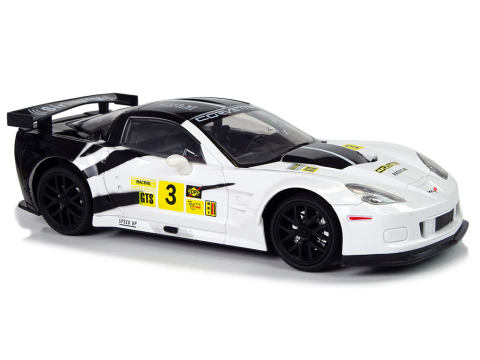 Masinuta cu telecomanda Corvette C6.R White 1:18, 8 ani+ [4]