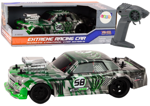 Jucarii cu telecomanda (RC) - Masinuta cu telecomanda Drift 1:16 Roti Cauciuc Verde, 6 ani+