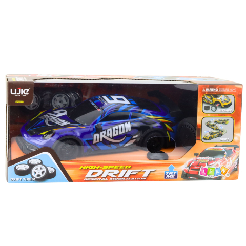 Masinuta cu telecomanda Drift Sport Albastra cu Lumini, 6 ani+ [3]