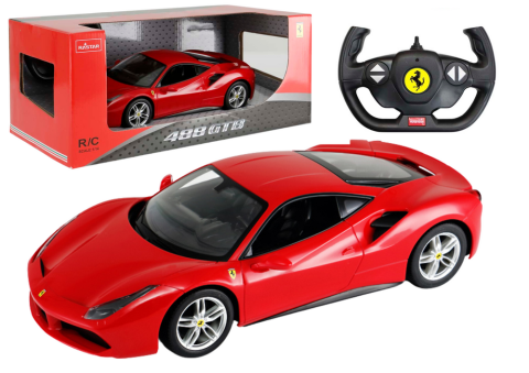 Jucarii cu telecomanda (RC) - Masinuta cu telecomanda Ferrari 488 GTB Rastar Red 1:14, 6 ani+