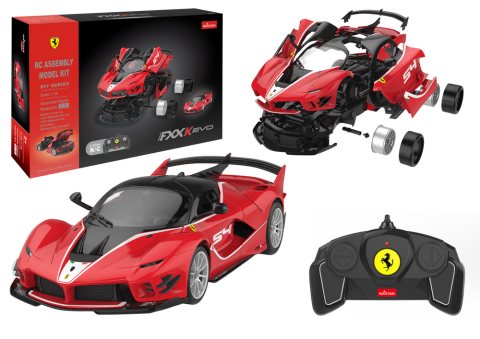 Jucarii cu telecomanda (RC) - Masinuta cu telecomanda Ferrari FXXK EVO Rastar Set Constructie 1:18, 6 ani+