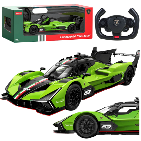 Jucarii cu telecomanda (RC) - Masinuta cu telecomanda Lamborghini SC63 Rastar Verde 1:14, 6 ani+