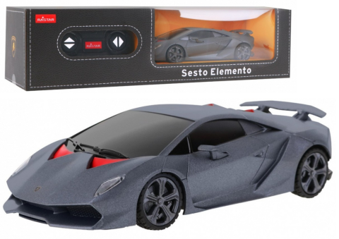 Jucarii cu telecomanda (RC) - Masinuta cu telecomanda Lamborghini Sesto Elemento Gri 1:24, 6 ani+